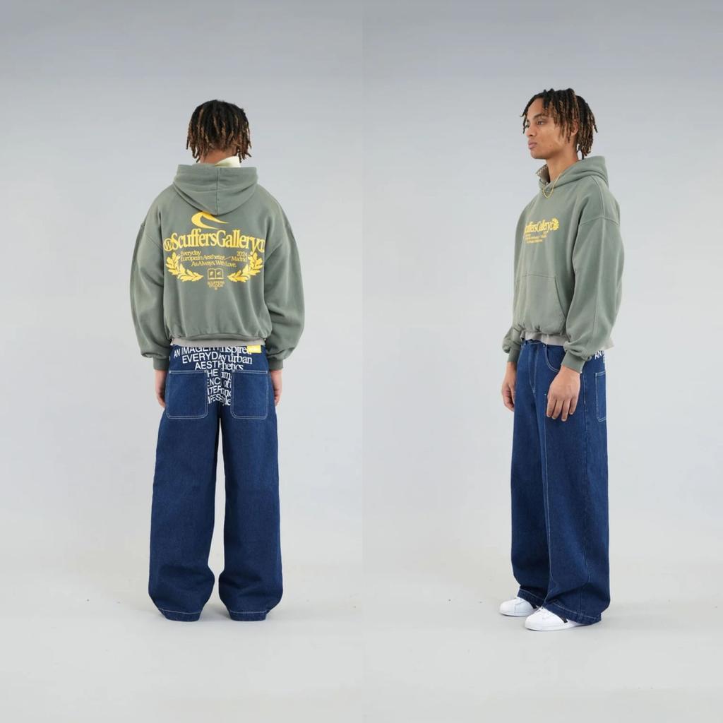 DRIPX European and American Printed Hoodie American Couple Retro Loose Trendy Tops
