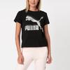 Puma Classics Logo Short Sleeve T-Shirt Women Tops Black 596512-71