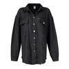 Womens Denim Jacket Button Down Shirts Distressed Frayed Coat  With Pockets