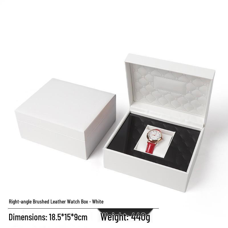 Frosted PU Flip-Top Watch and Jewelry Storage Box