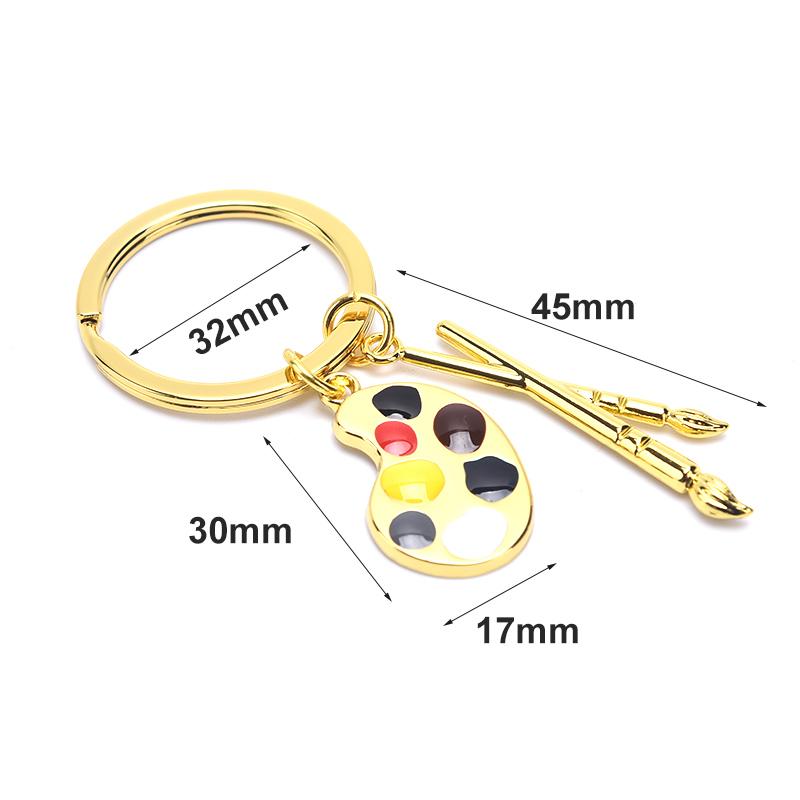 New Painter Tools-Palette And Brush Keychain Pendant Keychains  Ring Diy