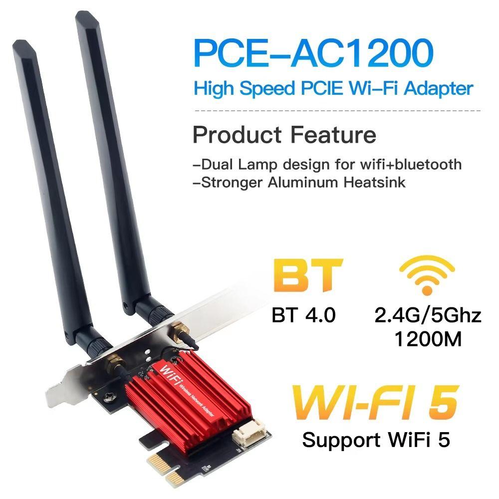 Dual Band PCIE WiFi Adapter WiFi 5 USB Wifi Adapter  for Computer/Phone/Tablet
