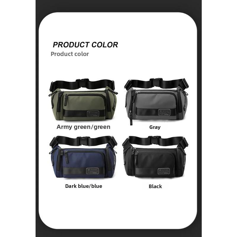 Men's Lightweight Waist Pack Multi-Pocket Belt Bag Casual Crossbody Messenger Bag for Travel Hiking Running Outdoor Activities