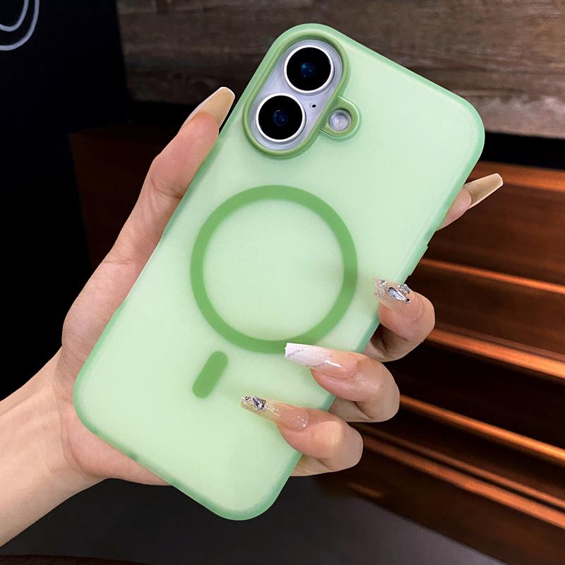 

Translucent For Magsafe Matte Case For iPhone 11 12 13 14 15 16 Pro Max Plus Soft Silicone Magnetic Bumper Thin Cover For iPhone 12Pro Max