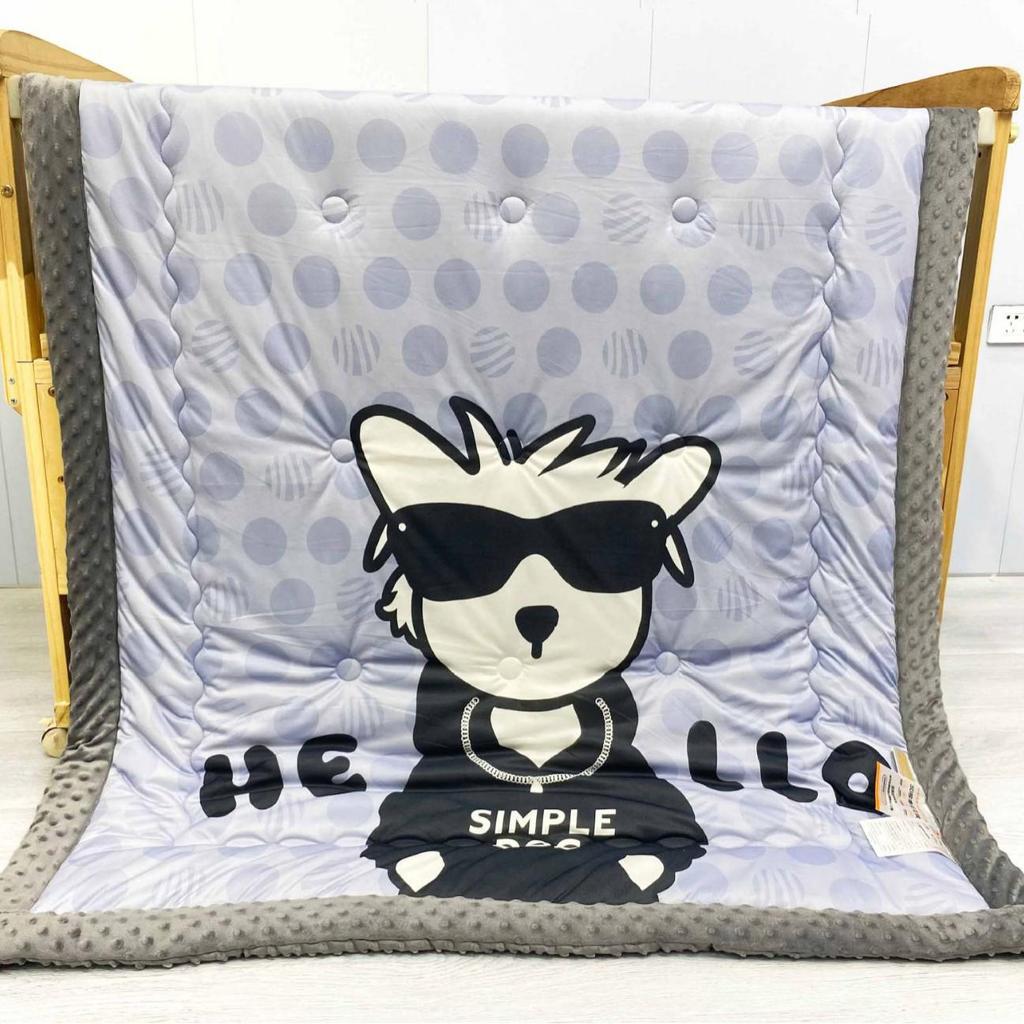 Plapumă Tricotată din Bumbac de Desene Animate pentru Copii - Moale, Lavabilă la Mașină, Plapumă de Iarnă pentru Grădiniță și Somnurile Bebelușilor.