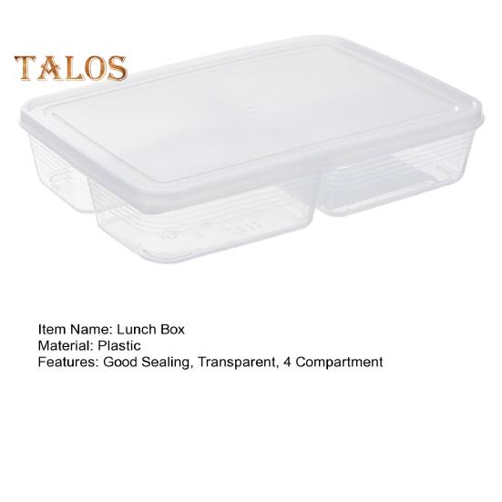 Úložný box Dobře těsnící Potravinářský průhledný 4 přihrádkový úložný box do chladničky Univerzální organizér do kuchyně