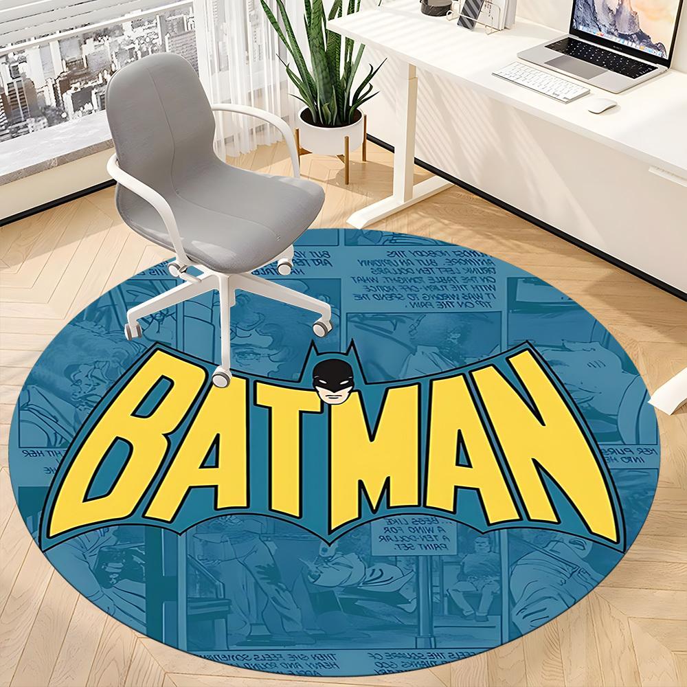 1pc Batman Office Round Area Rug, Under Office Chairs Bedroom Living Room Home Decor, Room Deco, Available in Various Sizes037