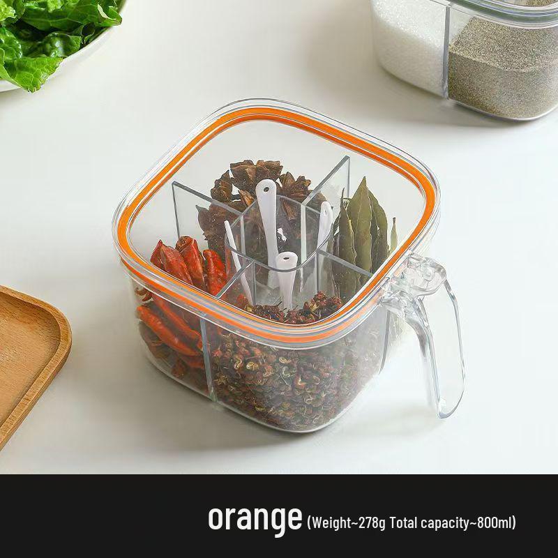 Multi-Compartment Spice Jar Set for Home Kitchen