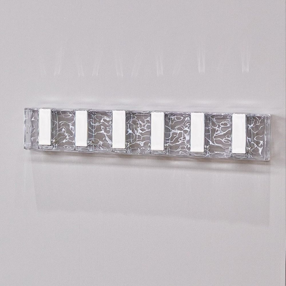 Piano Keys Clothes Coat Storage Hook 6 Hooks Wall Mounted Towels Robe Hook Punch Free Transparent Sundries Storage Hook