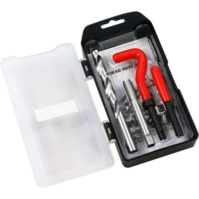Kit de réparation de filetage Lot de 15 Foret Inserts de filetage Kit de réparation Compatible Jeu d'outils manuels pour la réparation automobile