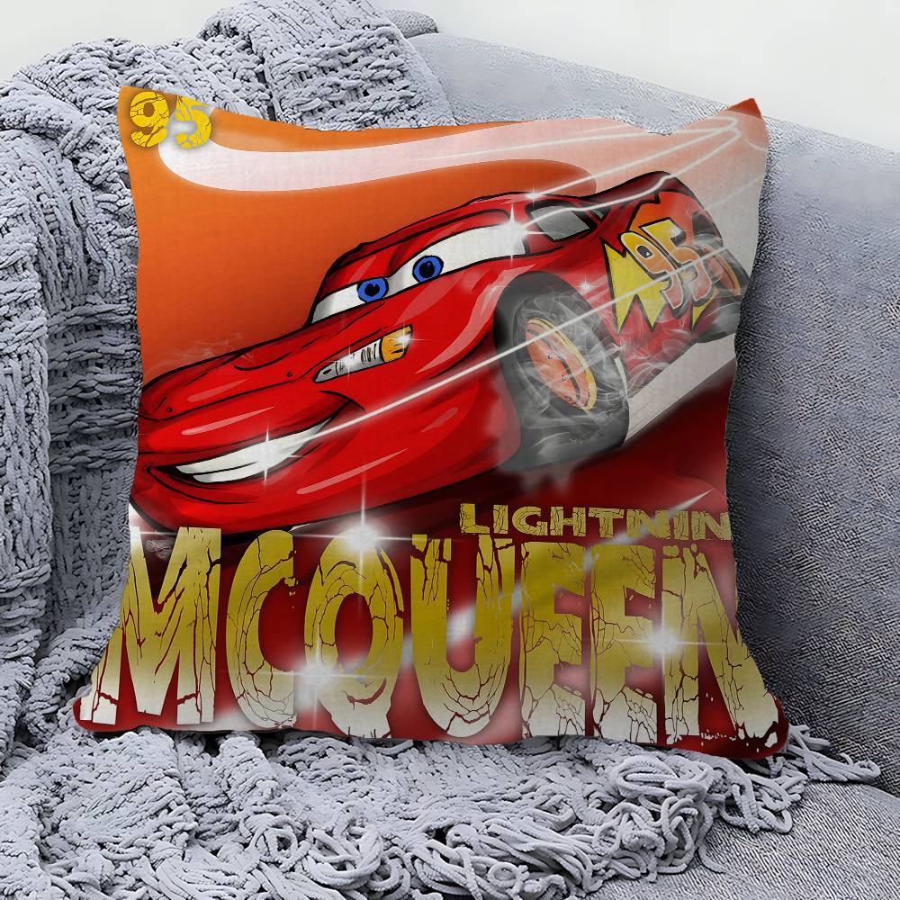 Cartoon L-lightning Anime M-mcQueen Office Cushion Pillowcase Car Cushion Cover45X45CM Lumbar Pillowcase Sofa Pillowcover