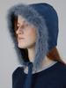 Eosseomnijeu Fur Bonnet Hat_Blue