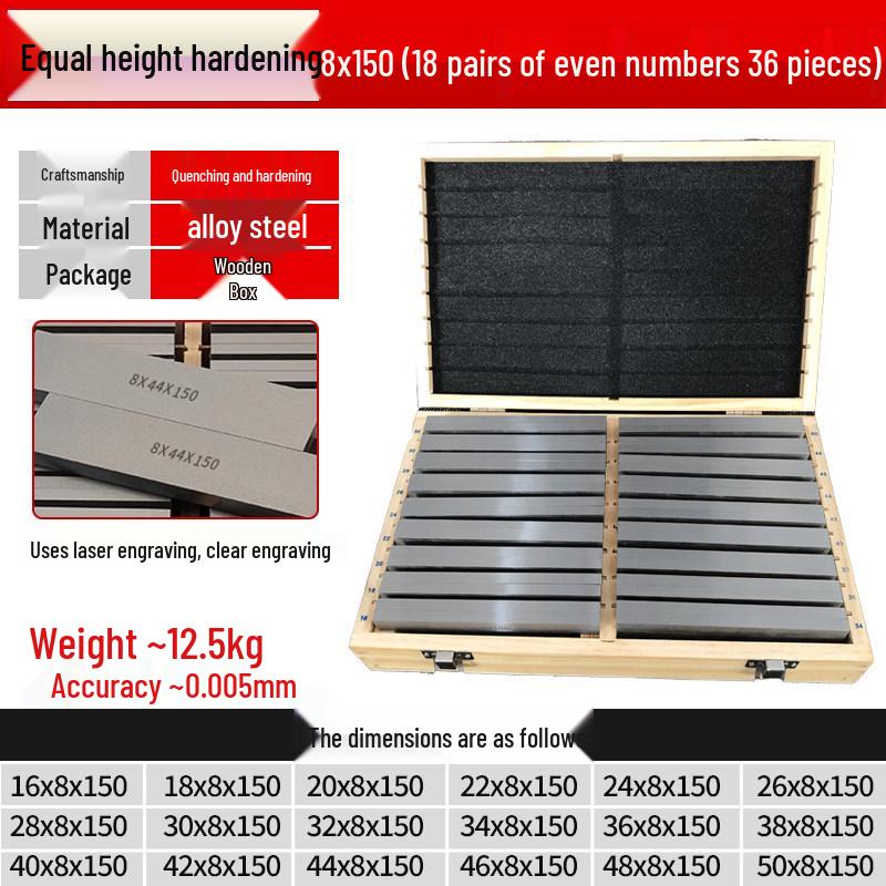 Yue Ci Parallel Height Shim Vise Plate for Milling Machine Jaws