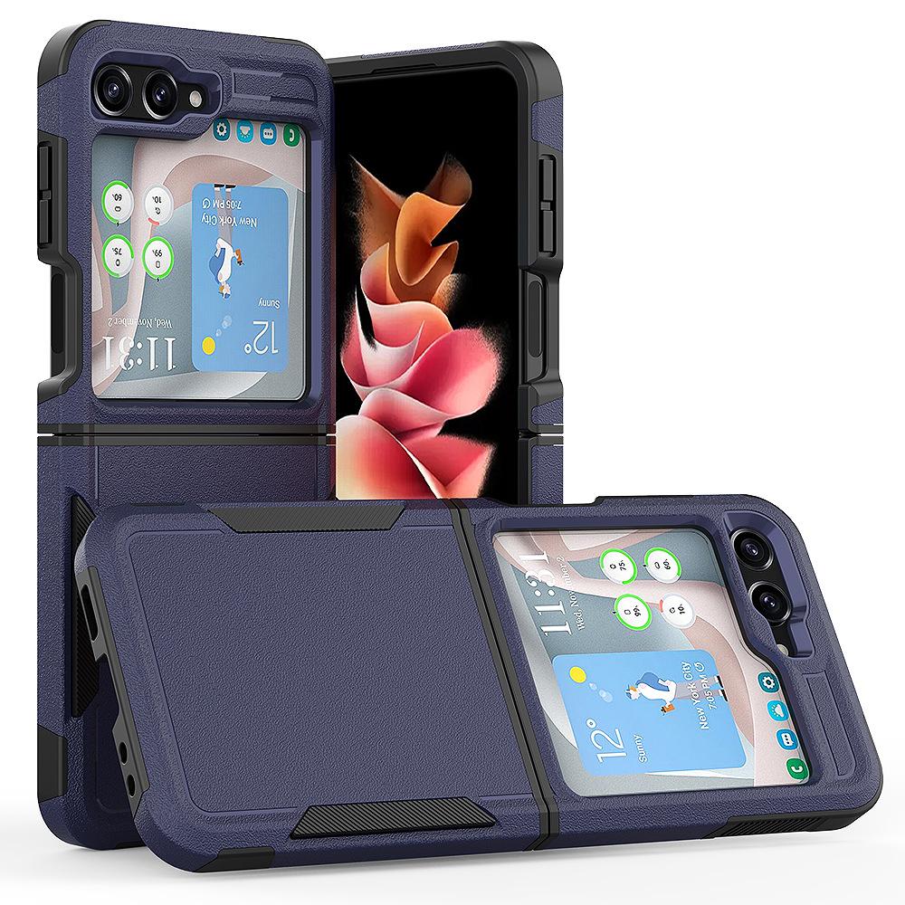 Applicable To Samsung ZFlip7 Folding Screen Mobile Phone Case Set Sail 2-in-1 Matte Anti-drop PC + TPU Protective Case Foreign Trade