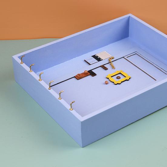 Wall Mount Key Holder Cute Door Frame Key Organizer with Multiple Hooks for Wall Entryway Bathroom Living Room Office Friendsip Gifts for TV Show