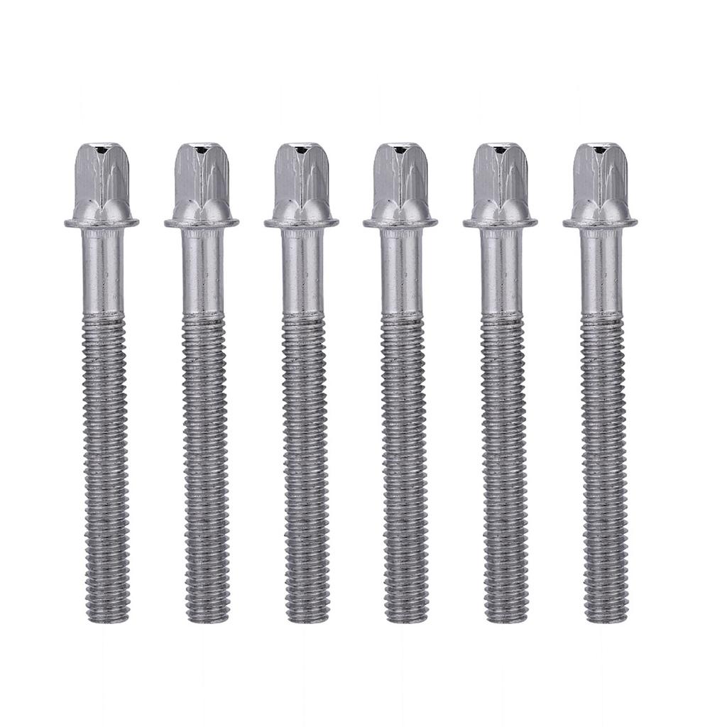 6PCS Standard 6 * 60mm Bass Drum Key Tension Rod Set Replacement Accessory