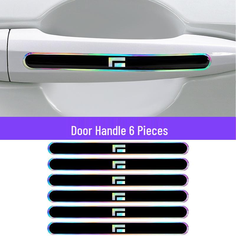 New Jishi 01 EV Seven-Color Epoxy Door Bowl Scratch-Resistant Bumper Strip Sticker