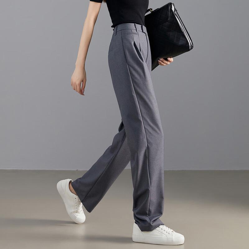 Demana Women's Mid-Waist Straight-Leg Commuter Pants