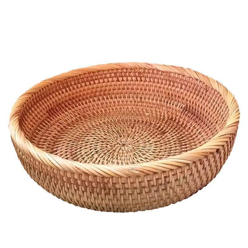 Hand-Woven Autumn Vine Snack Basket for Living Room or Table