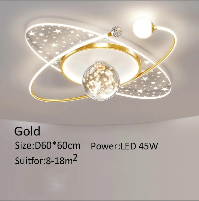 

Современный минималистичный потолочный светильник для спальни, креативный подвесной светильник для детской комнаты, скандинавское светодиодное освещение для гостиной, домашнее декоративное освещение 3-color changeable