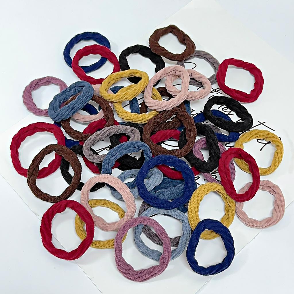50 Teile/satz Bunte Nahtlose Elastische Haar Bands Für Frauen Mädchen Pongtail Halter Haar Krawatte Gummiband Haarband Haar Zubehör