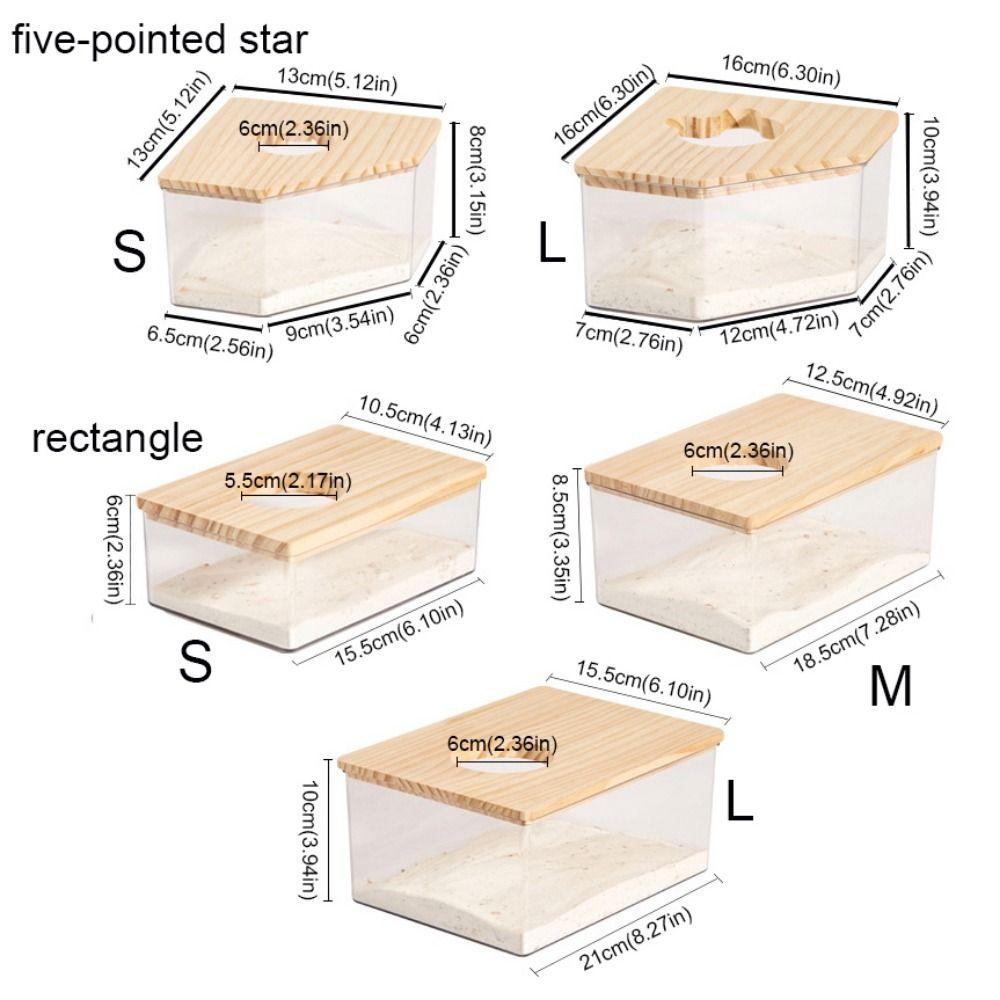 Průhledná koupelna pro křečka Obdélníková pískoviště pro křečka Pro zlatého křečka Morče