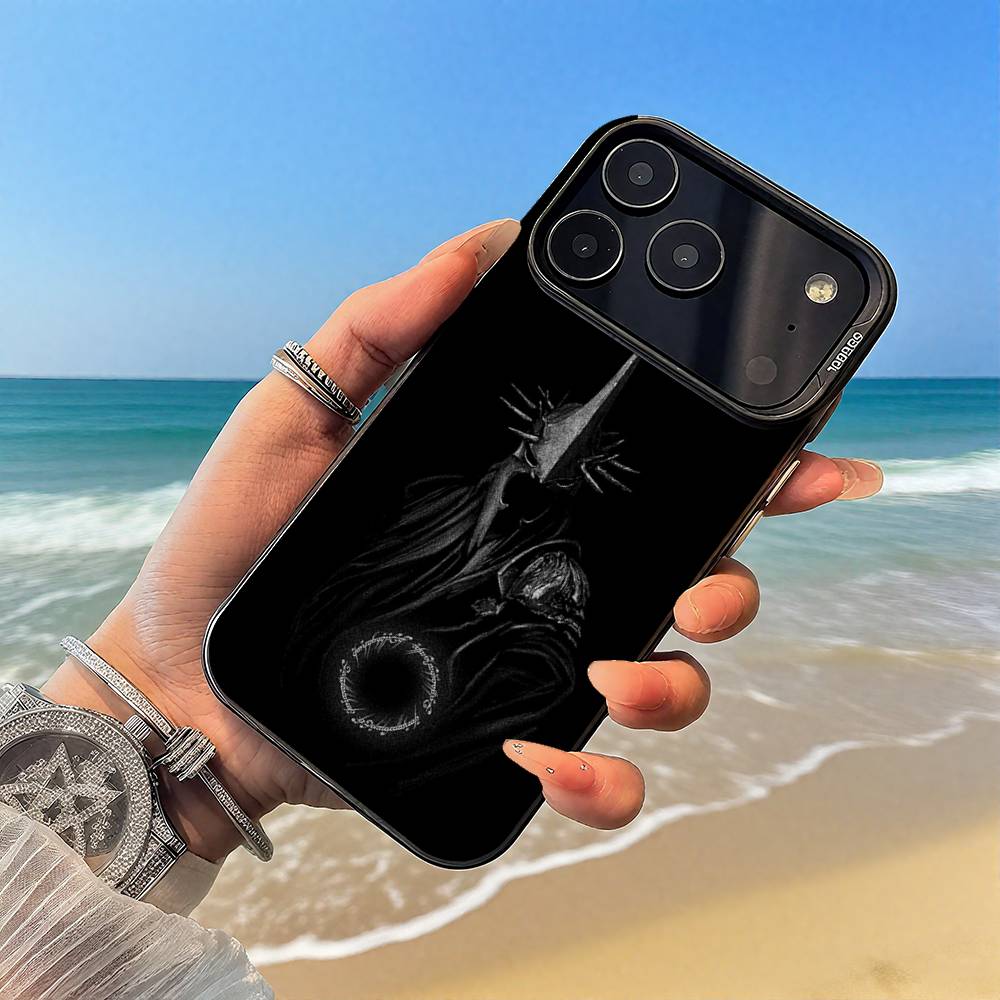 

The L-Lord Of The R-Rings Phone Case Black and silver case for iPhone 17, 16, 15, 14, 13, 12, Pro, Max, Plus, E, SE4, Air, Mini iPhone17pro