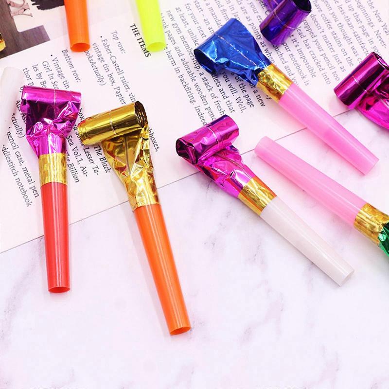 100 PCS Blowouts Noisemakers Funny Party Blowouts Blowers for Kids Assorted Color for Birthday Baby Shower New Year