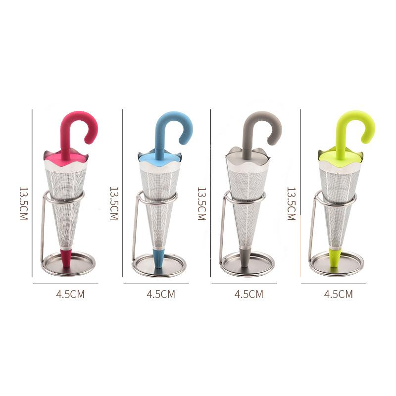 Creative Umbrella Shape Tea Infuser Stainless Steel Mesh Teapot Tea Leaf Strainer Filter for Herbal Spice Tea Maker Teaweare