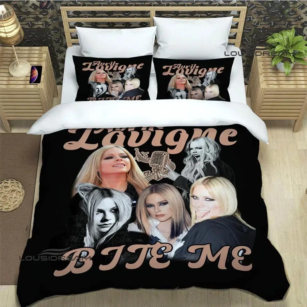 Singer AVRIL LAVIGNE Printed Bedding Sets Exquisite Bed Supplies Set Duvet Cover Bed Comforter Set Bedding Luxury Birthday Gift