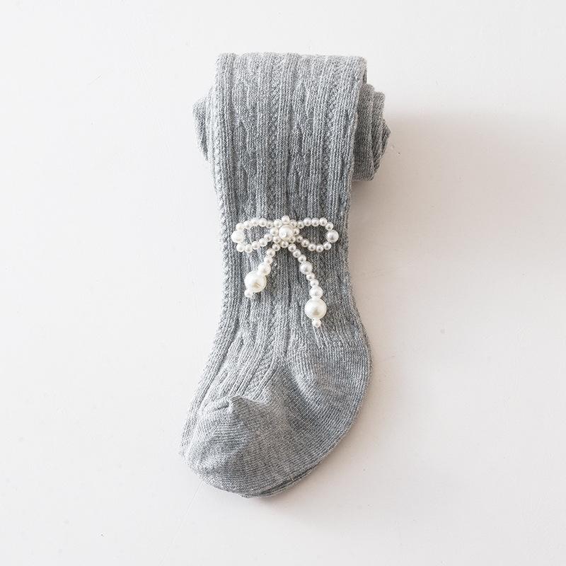 Children Cotton Tights Girls Cute Bowknot Pantyhose Kids Stocking Baby Girls Pantyhose Infant Knitted Tights