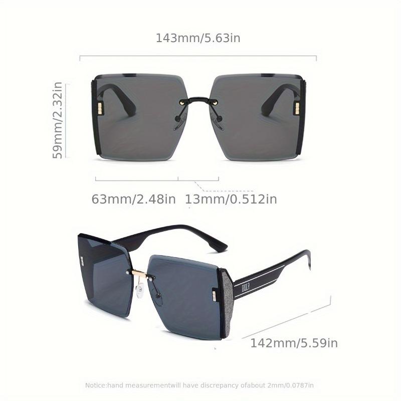 1pc Oversized Ombre Lens for Women Men Cut Edge Rimless Glasses Casual Eyewear