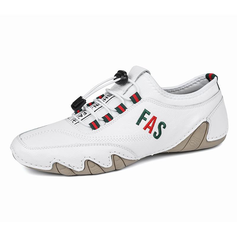 Casual leather shoes men's shoes large size men's casual shoes spring and summer new lazy shoes Doudou shoes cowhide men's shoes