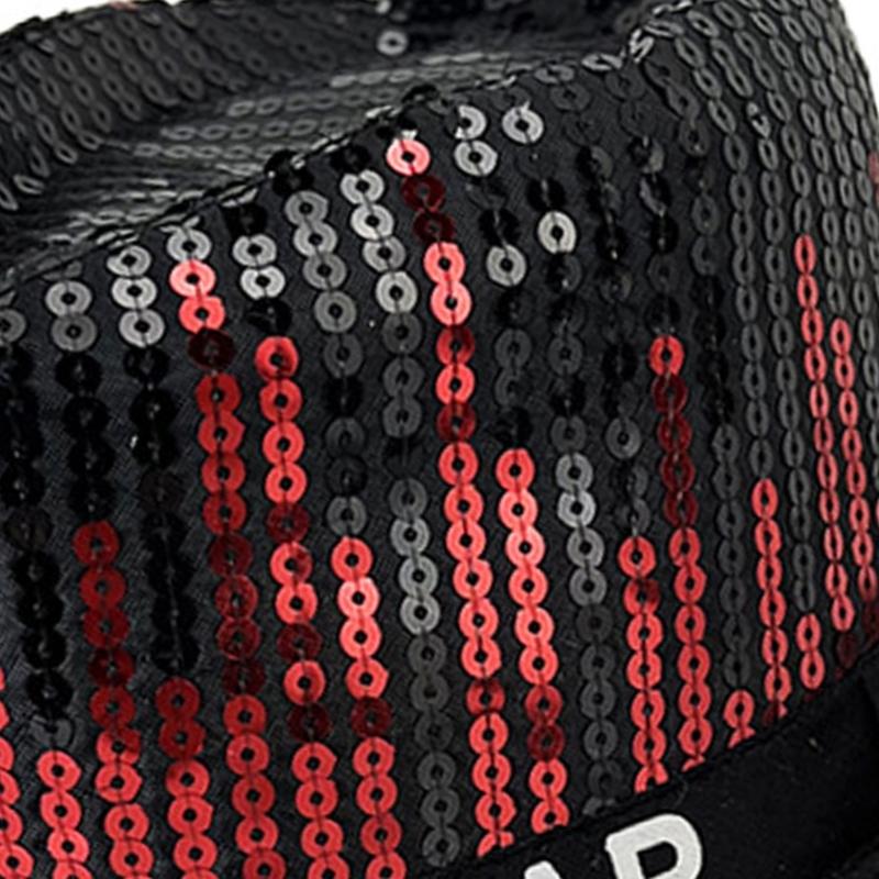 Sequined Oktoberfest Hat for Women Men New Year Eve Panama Hat Roll Brims Hat Cosplay Costume Adult Theme Party Accessory