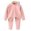 Zimní korejský styl Dětská hedvábná domácí souprava pro 1leté chlapce a dívky - Pohodlné a teplé podzimní dětské oblečení