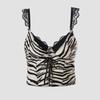 Y2K Velvet Lace Leopard Print Camisole: Sexy Tight-Fit Bandage Top