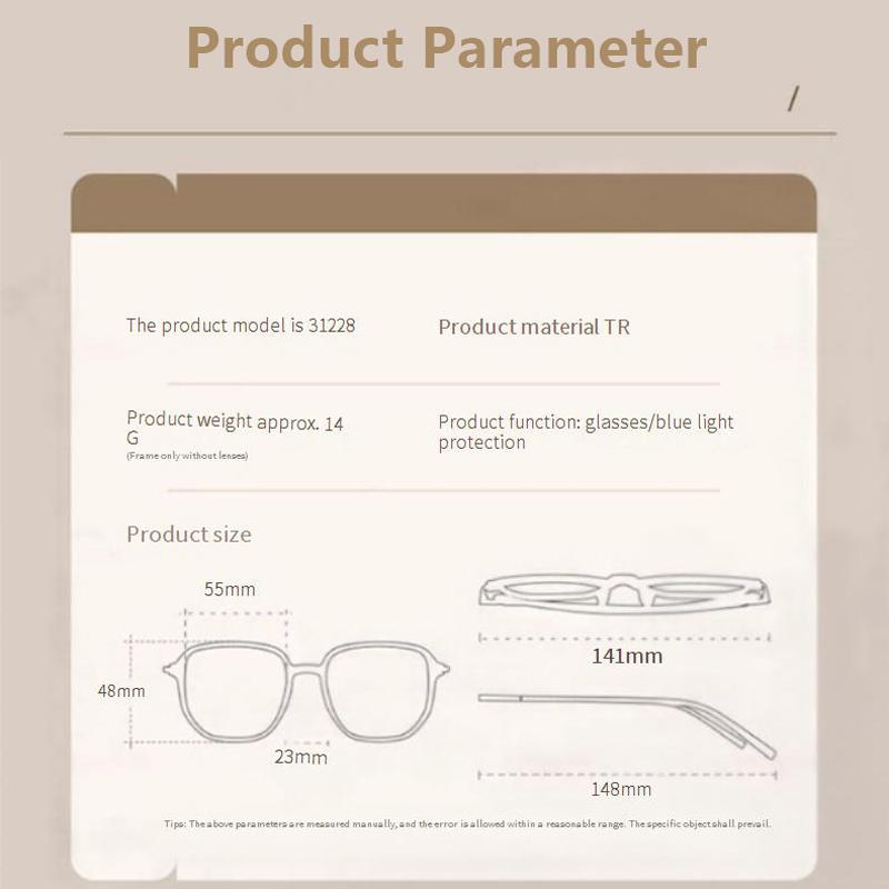 Large Frame Anti-blue Light Glasses Frame Ultra-light Can Be Equipped With Myopia Glasses Frame Flat Light Glasses MH31228