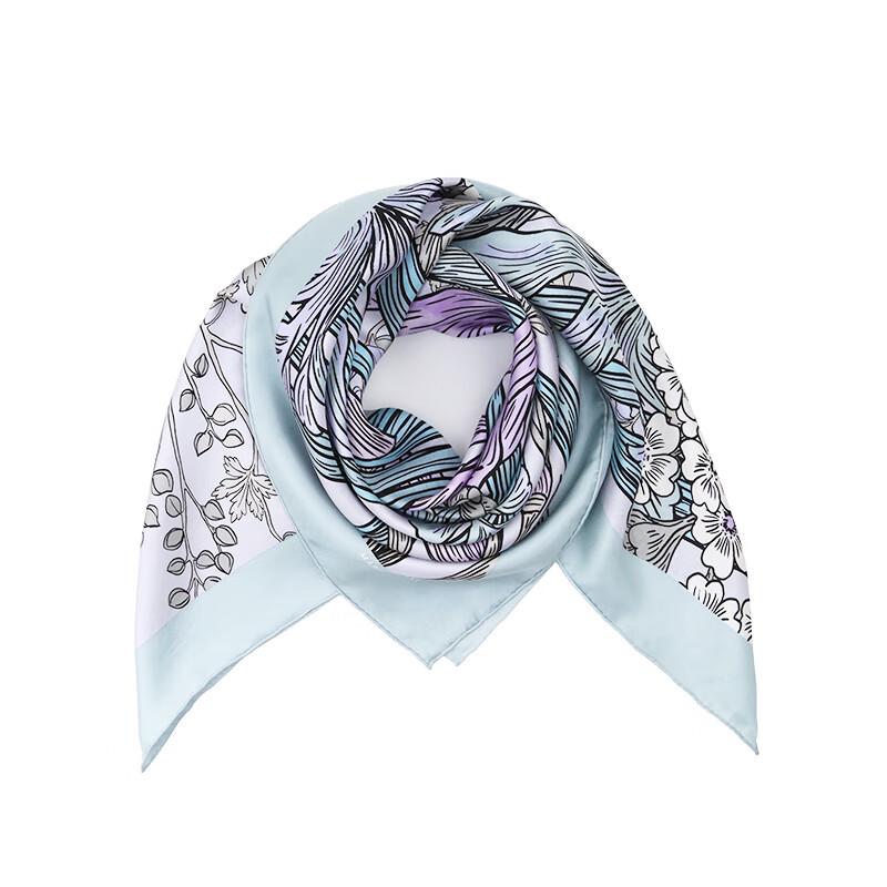 MARJA KURKI Women's Canna Lily Mulberry Silk Square Scarf