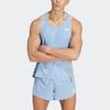 Adidas Adizero Lauf-Singlet mit Buchstaben-Logo-Print Herren Tops Blau IM4168