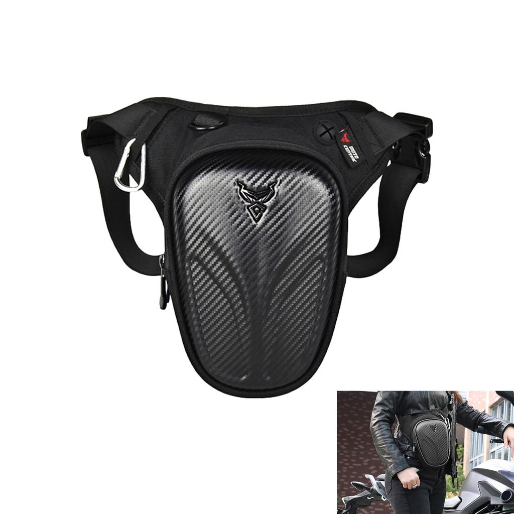 Waterproof Motorcycle Wasit Bag Drop Leg Side Bag Outdoor Casual Moto Bag Fanny Pack Hard Motorbike Hard Shell Hip Belt Backpack