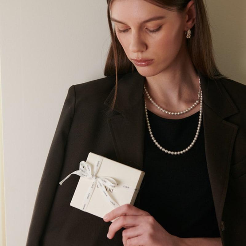 Cotoit Knutpunkt Pärlhalsband Kort(6 mm)