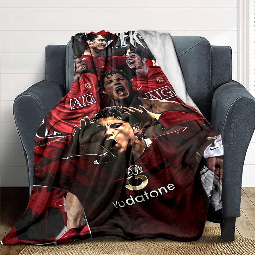 Football Celebration Moment printed flannel breathable and warm blanket, a stylish home gift, suitable for home, office and bedspread use. 0713a6