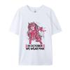 In October We Wear Pink Unicorn Breast T-shirt Print T-shirt 2024 Newest  Top T-shirts Customized