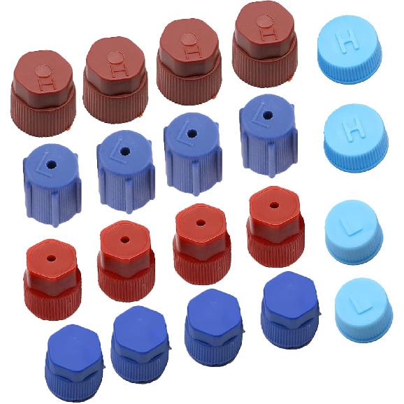 

20Pcs/Set R134a/R12 13mm & 13.5mm & 14mm & 16mm &17 & 17.5mm Air Conditioning Service AC System Charging Port Caps (4Pcs for each type)