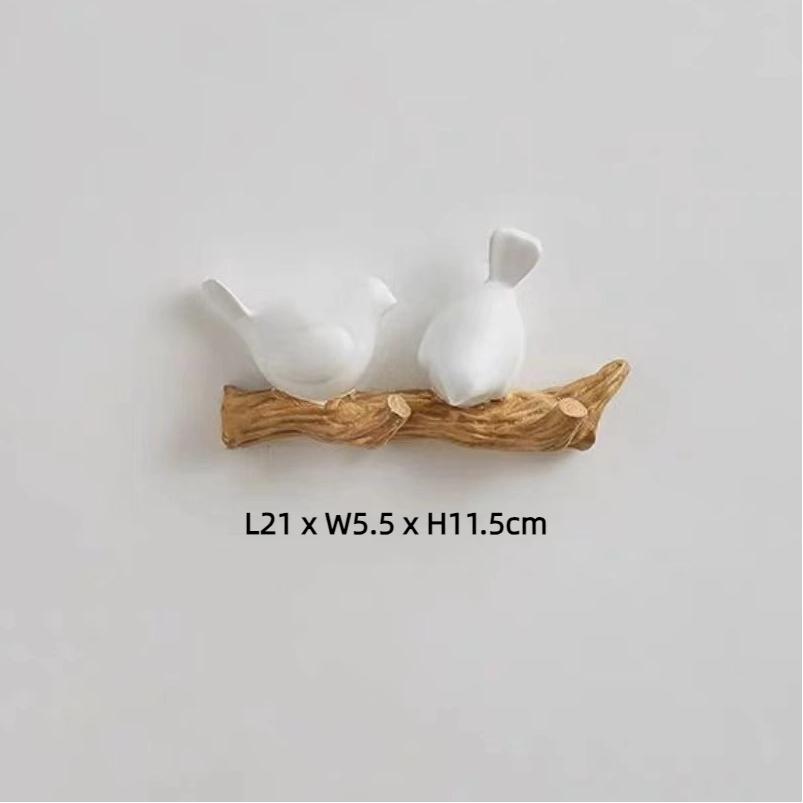 Minimalist Nordic 3D Resin Bird Wall Decoration – Home Ornament