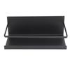 2Pcs Magnetic Spice Rack Space Saving Iron Fridge Shelf with 4 Removable Hooks for Spices Bottle Olive Oil Storage