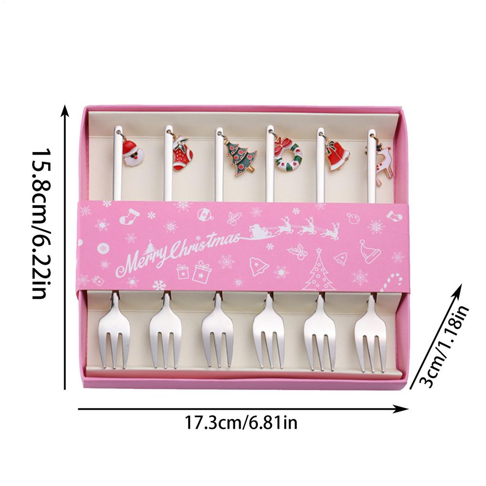 Christmas Stainless Steel Spoons Small Stirring Spoon Coffee Spoons Tea Spoons 6 Pieces Food Grade Cutlery Spoons Dessert Spoon