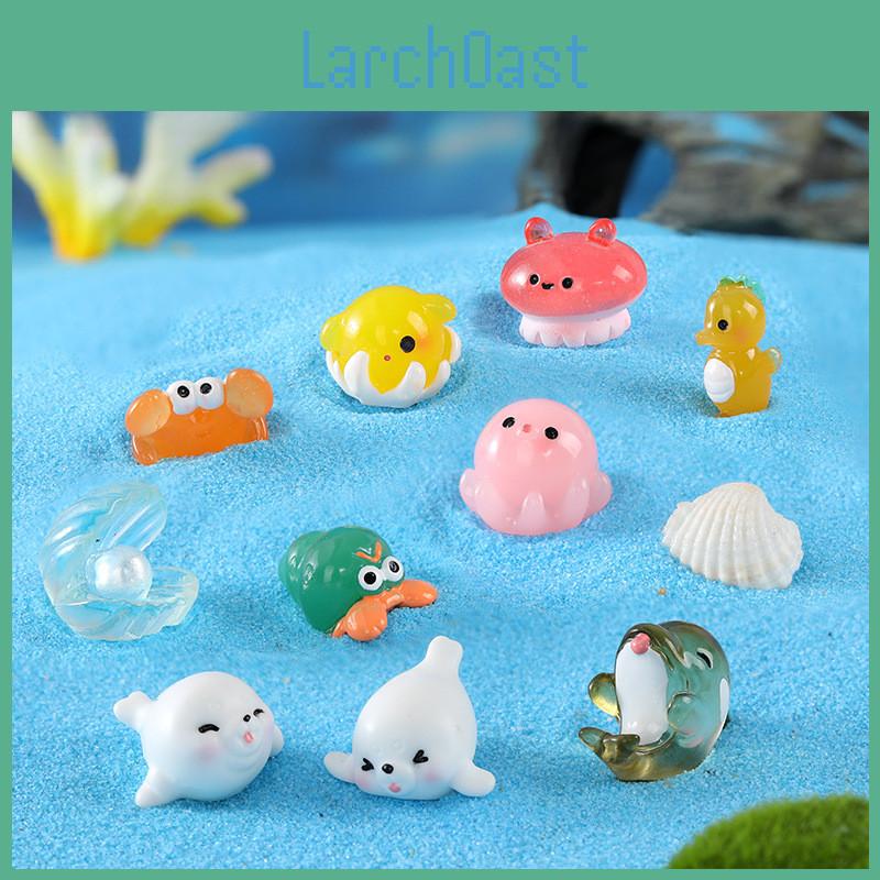 Adorable Resin Ocean Animal Figurines With Cute Cartoon Designs Including Whale Jellyfish Hermit Crab And More
