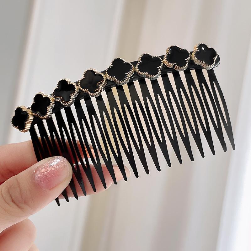 Crystal Flowers Comb Bangs Hair Clip for Women Braid Broken Hairpin Inserted Comb Pressure Pin Girls Hair Accessories Jewelry