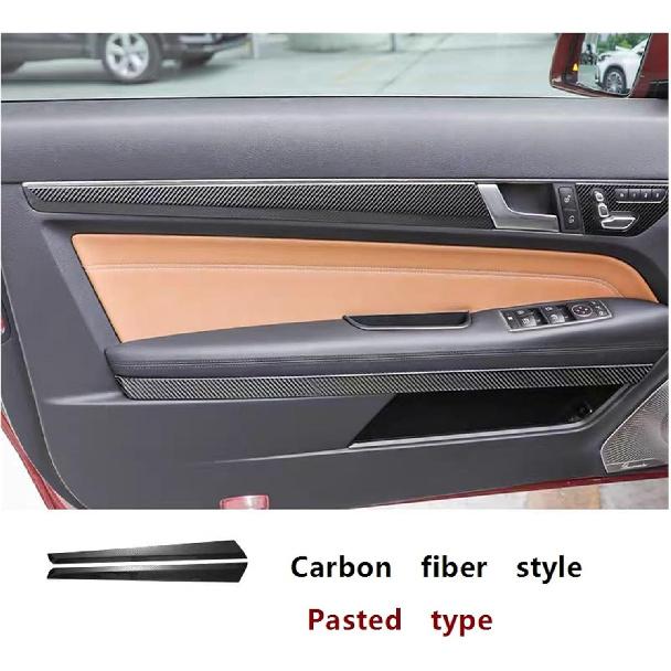 Door Panel Trim Strip Sticker Compatible for Mercedes Benz E Class Coupe W207 C207 W20 E200 E260 E300 E350 2009-2016 Carbon/Silver Car Styling